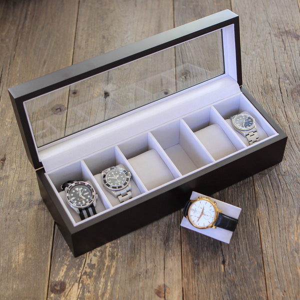 Personalized 5 Slot Watch Box - Monogram
