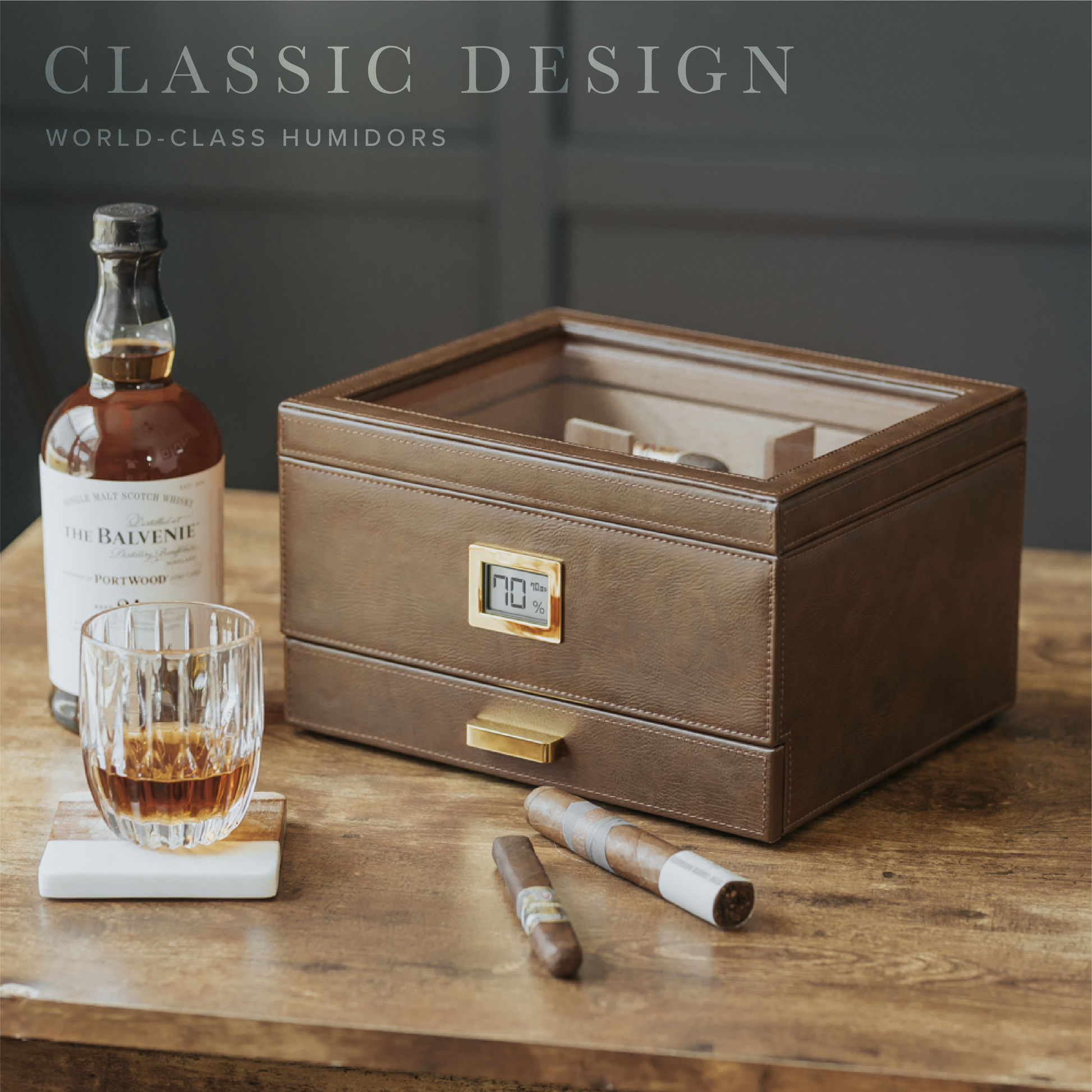 Luxury Maple Humidor – Argent Timeless