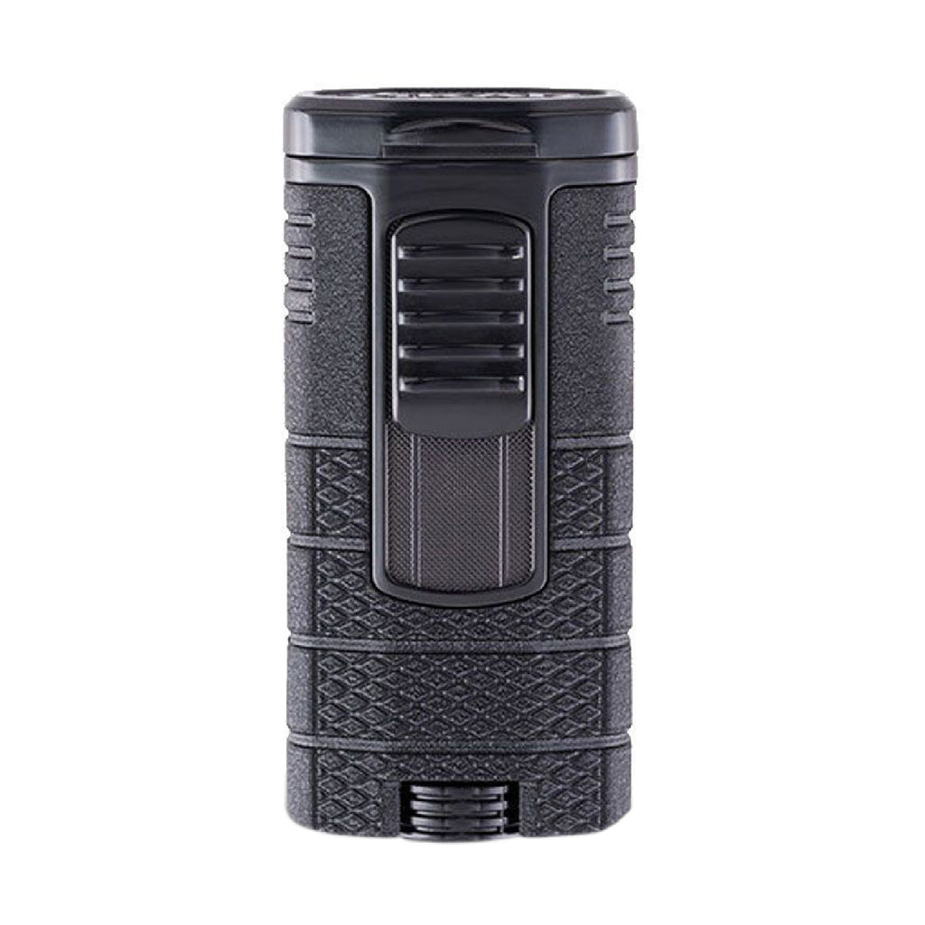 Xikar Tactical Triple Jet Torch Flame Lighter - Black on Black