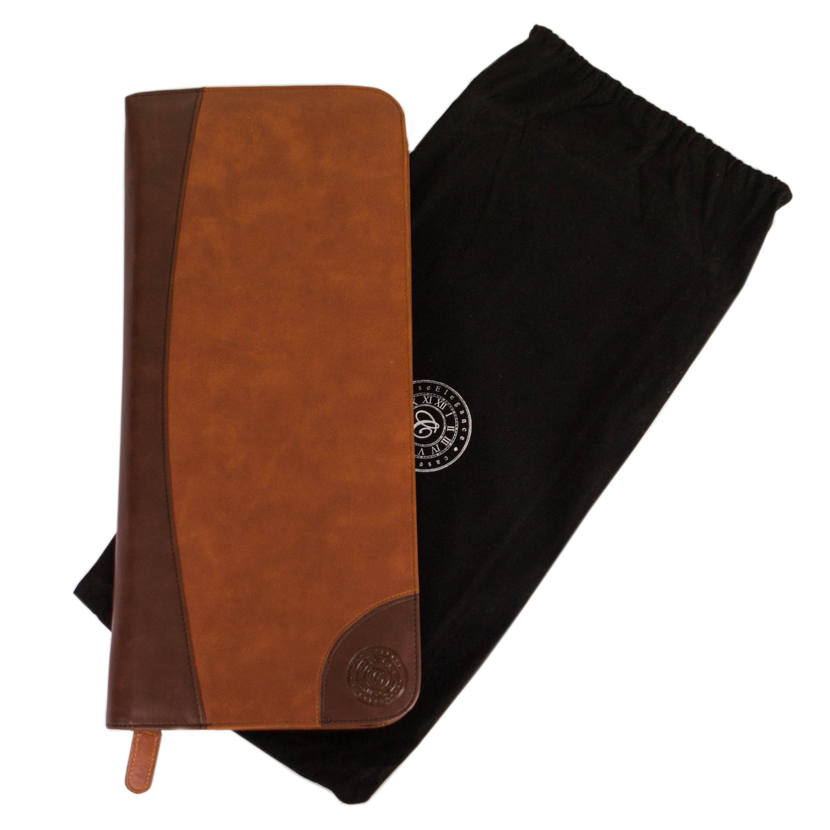 Travel Tie Case - Brown Vegan Leather