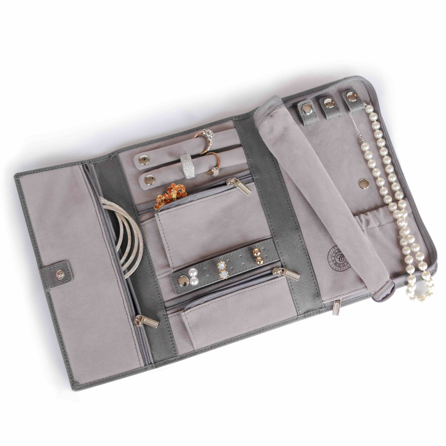 Travel Jewelry Wallet - Saffiano Leather