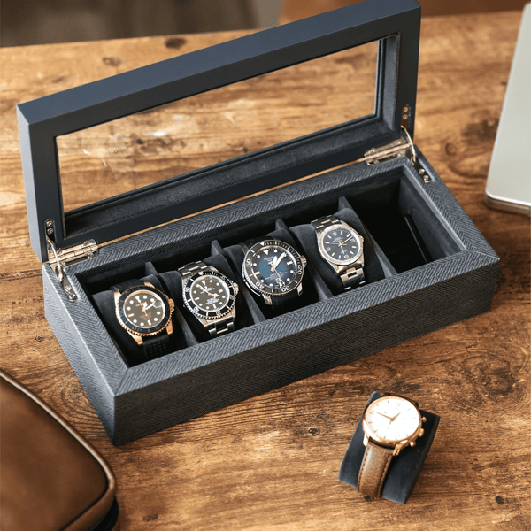 Mill Watch Box Cherry Walnut Finish - 8 Slot – Case Elegance