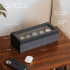 Herringbone Two-Toned Watch Box - 5 Slot