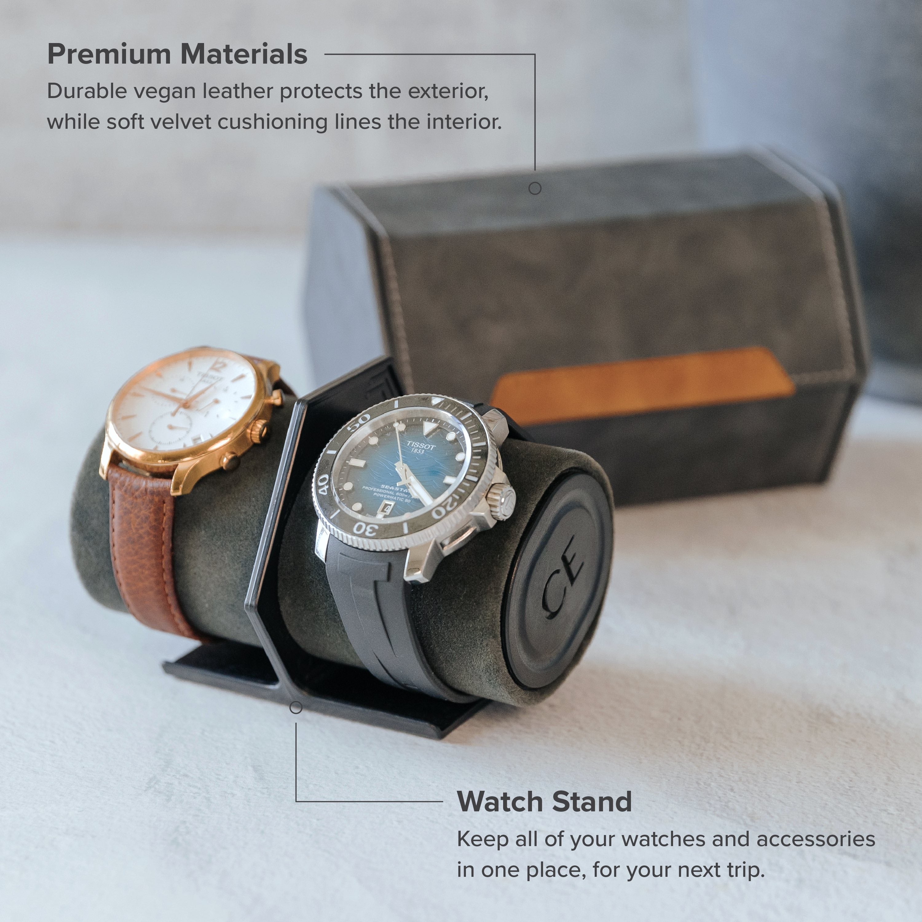 HEX Travel Watch Roll - 2 Slot – Case Elegance