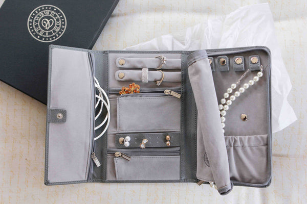 Macaron Leather Travel Jewelry Case