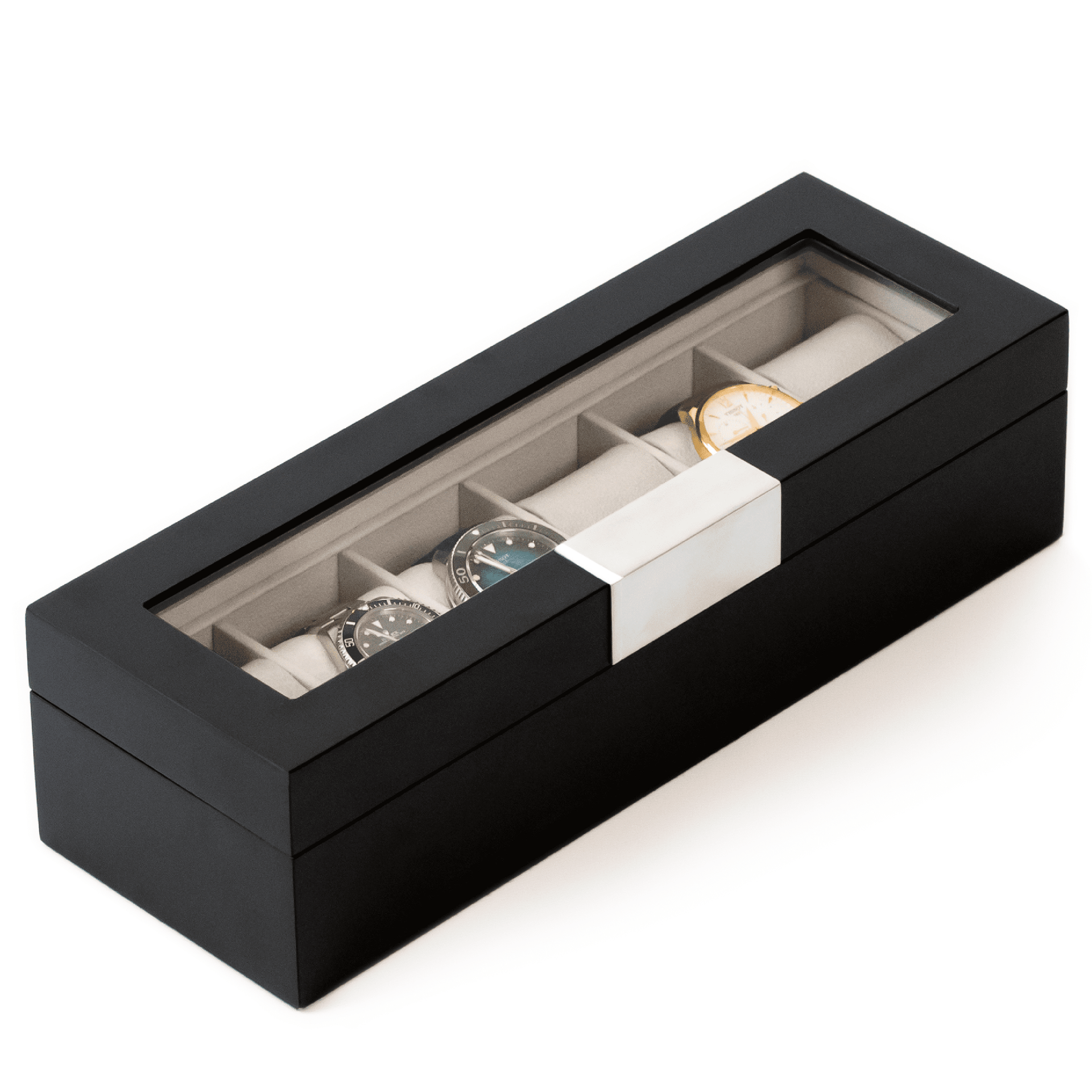 Black wood watch discount box