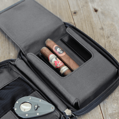 Flint Travel Leather Cigar Case