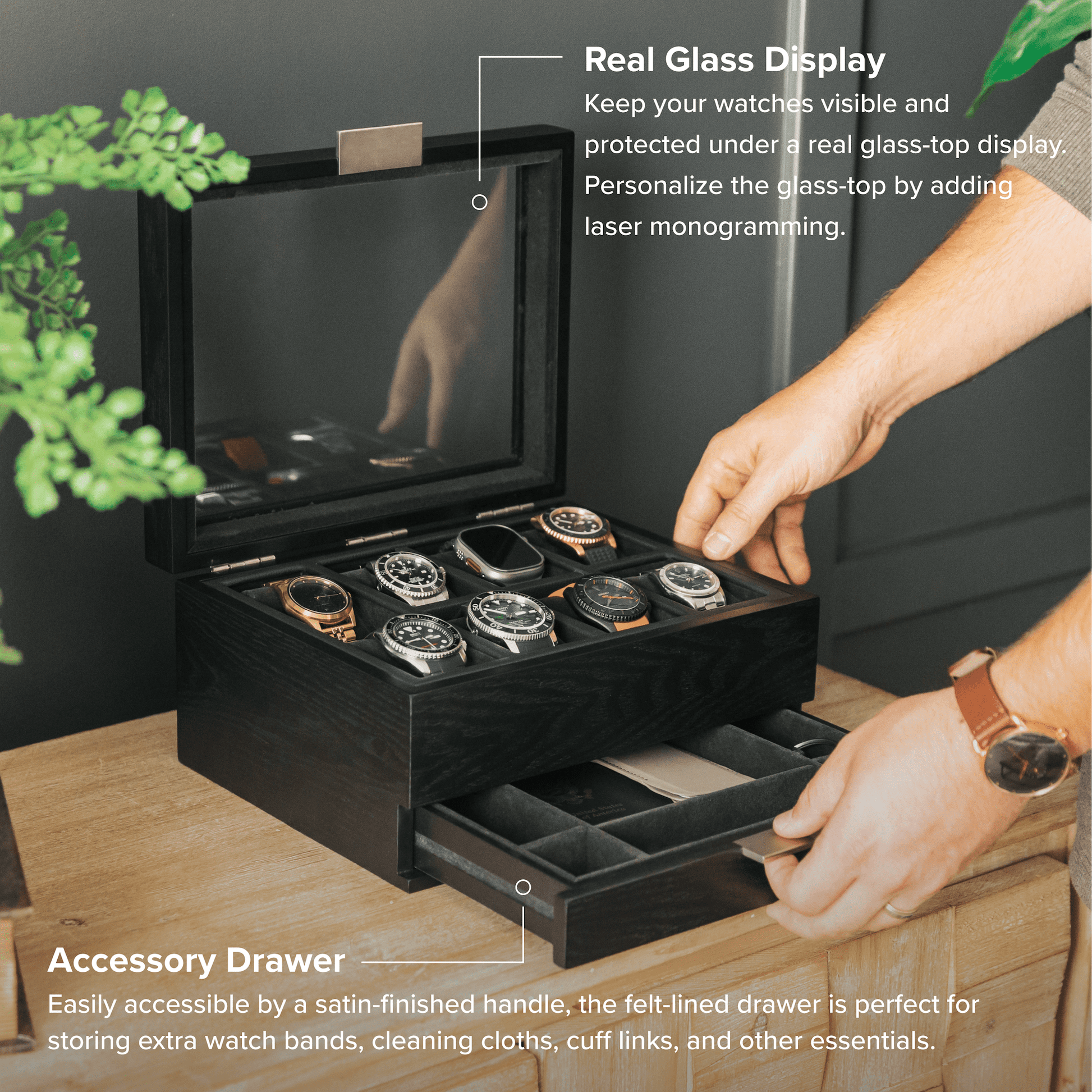 Mill Modular Watch Box 8 Slot Case Elegance