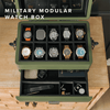 Caja de reloj modular militar - 10 ranuras